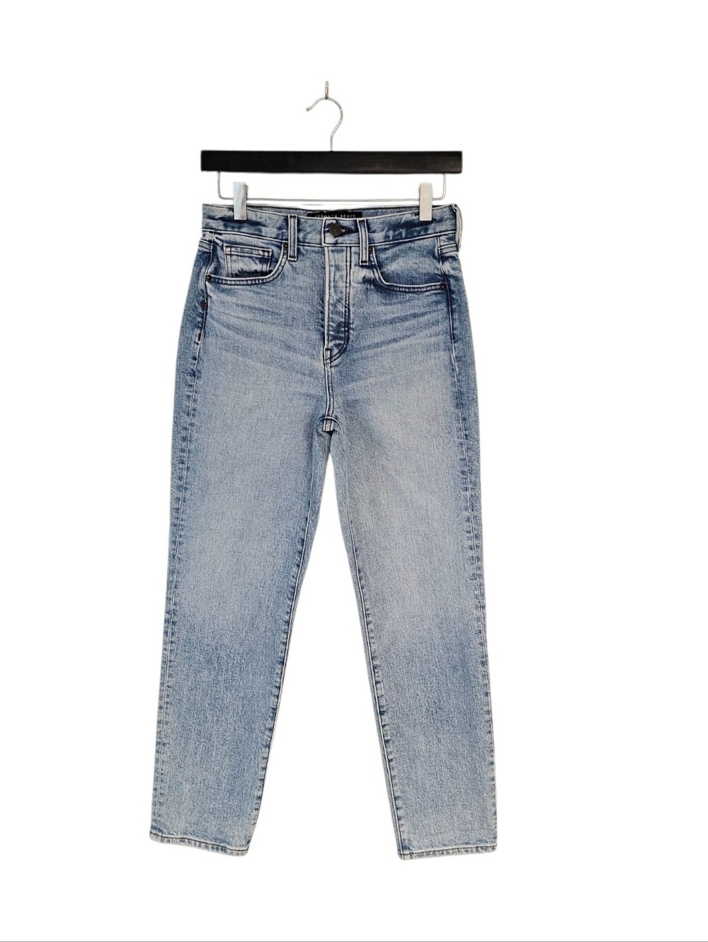 Veronica Beard Ryleigh Slim Straight High Rise Light Blue Jeans 26 Preowned